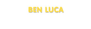 Der Vorname Ben Luca